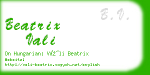 beatrix vali business card